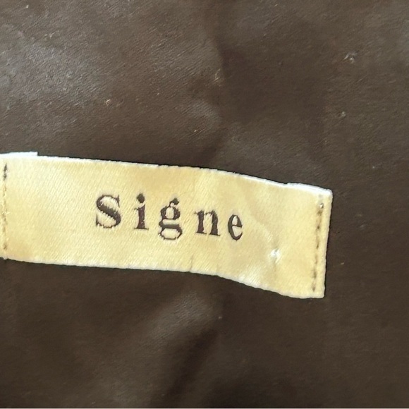 Signe Organic Cotton Straight Neckline Fitted 90’s Vibe Midi Dress Sz Large - Picture 10 of 11